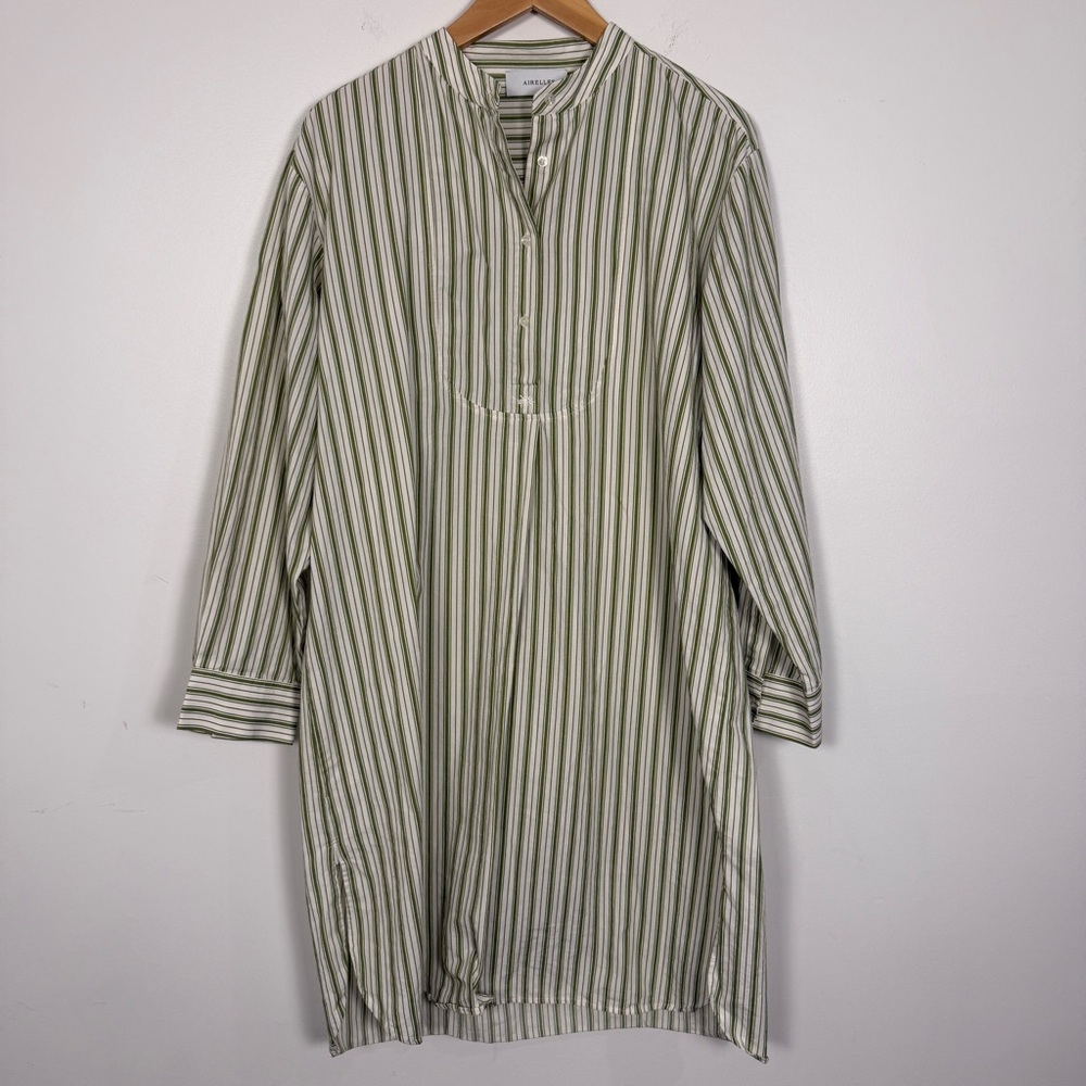 Airelles Liquette Stripe Cotton Shirt Dress L NWOT French Vacation Beach - Picture 2 of 8
